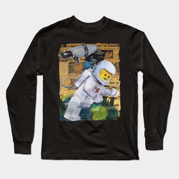 Space Walk Long Sleeve T-Shirt by kylewillis